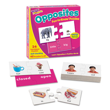 TREND® Fun To Know Puzzles, Opposites, Ages 3 And Up, 24 Puzzles freeshipping - TVN Wholesale